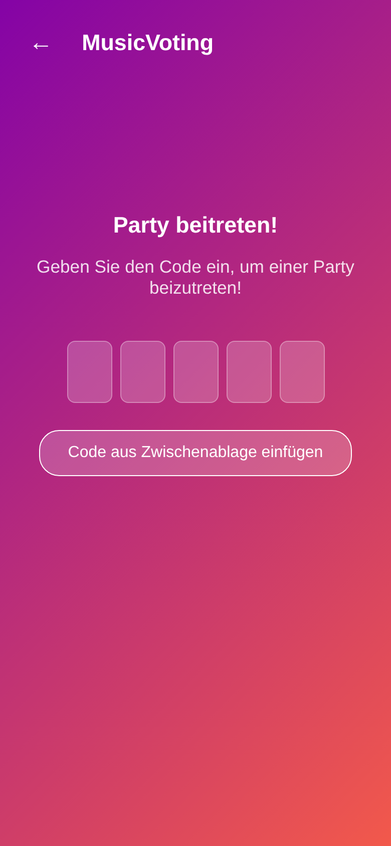 Screenshot Beitreten