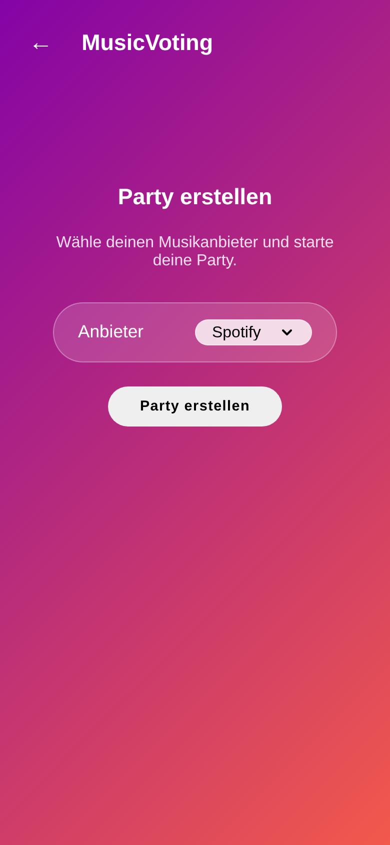 Screenshot Party erstellen